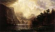 Albert Bierstadt Among the Sierra Nevada Mountains china oil painting artist